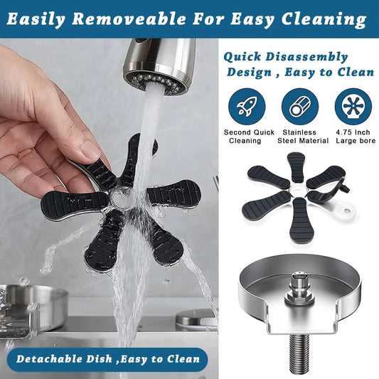 Glass Rinser, Kitchen Sink Bottle Washer, Cup Cleaner, Bar Kitchen Sink Accessories, Made of Stainless Steel, Can Be Used in Restaurants, Kitchens, Hotels, and Rv Kitchens