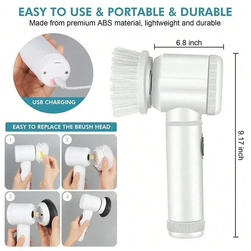 PowerSpin 5-in-1 Electric Bathroom Scrubber